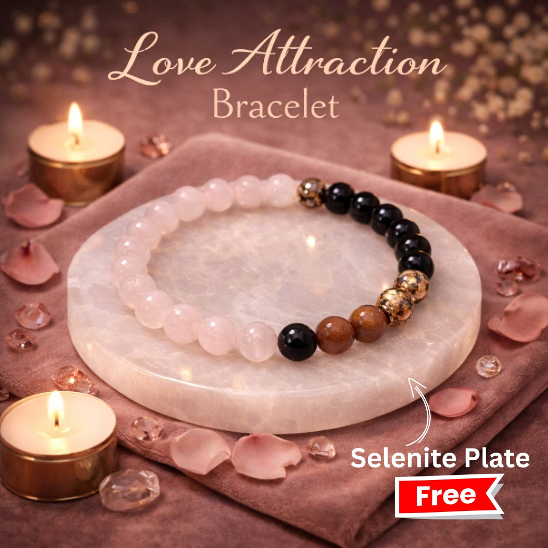Love Attraction With Selenite Plate