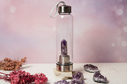 Amethyst Crystal Water Bottle