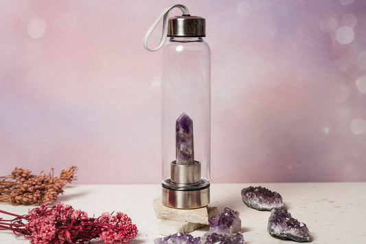 Amethyst Crystal Water Bottle