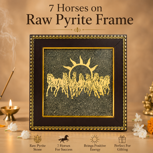 7 Horse Raw Pyrite Frame