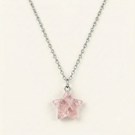 Clear Quartz Star Pendant