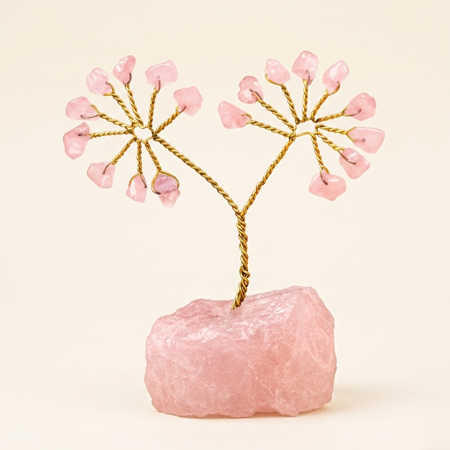 Rose Quartz Chips Tree