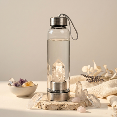 Clear Quartz Water Bottle