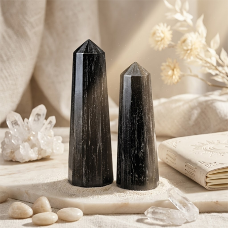 Black Tourmaline Tower( Power Point )