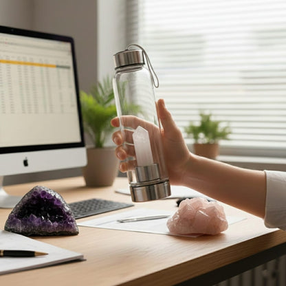 Clear Quartz Water Bottle