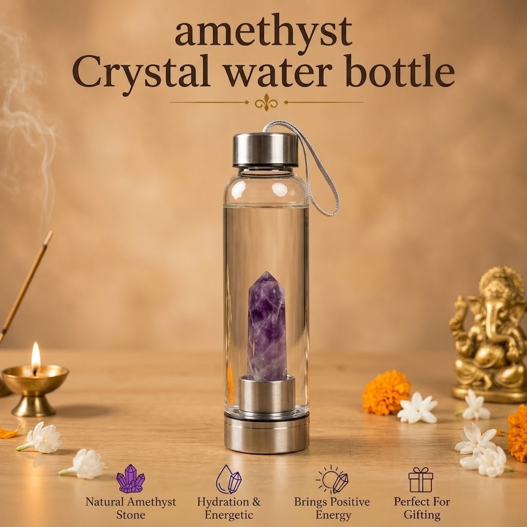 Amethyst Crystal Water Bottle
