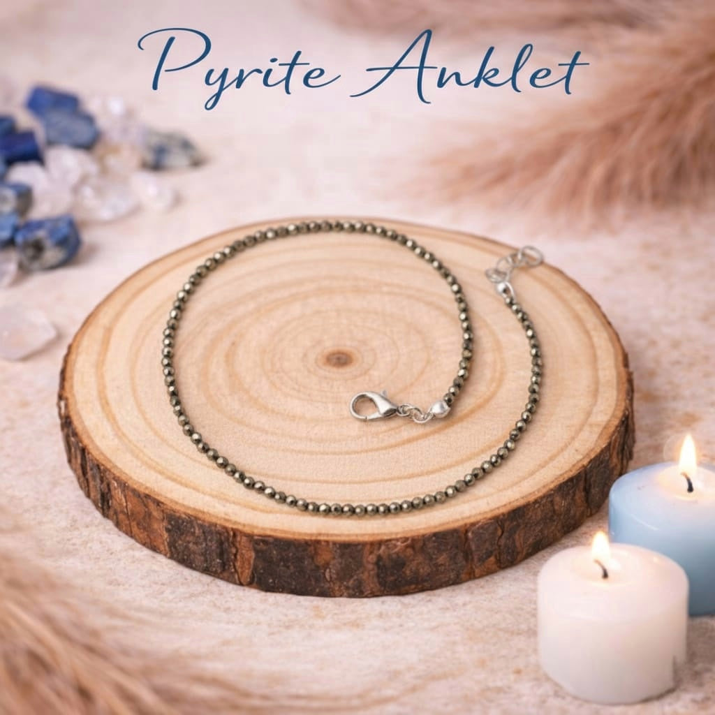Raw Pyrite Anklet