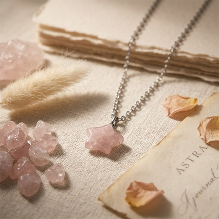 Clear Quartz Star Pendant