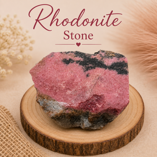 Raw Rhodonite  450- 500 Gm