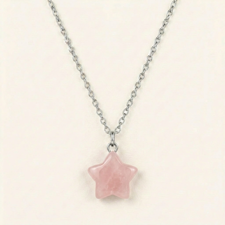 Rose Quartz Star Pendant