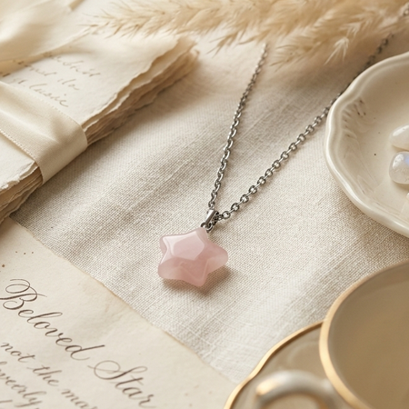 Rose Quartz Star Pendant